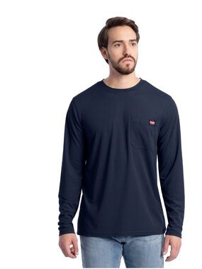 Wrangler Workwear Men's Long Sleeve Performance Work Pocket T-Shirt.